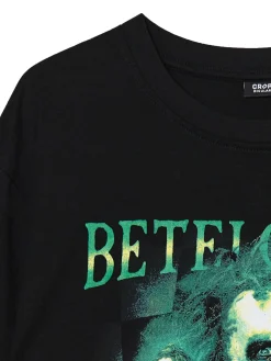 Cropp Koszulki|Unisex*Czarna koszulka z nadrukiem Beetlejuice UNISEX czarny