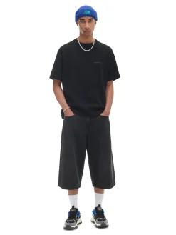 Cropp Koszulki*Czarna koszulka z napisami czarny