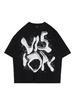 Cropp Koszulki*Czarna koszulka z napisem czarny