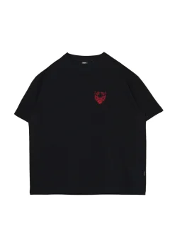 Cropp Koszulki*Czarna koszulka z naszywką czarny