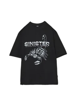 Cropp Koszulki*Czarna koszulka ze skorpionem czarny