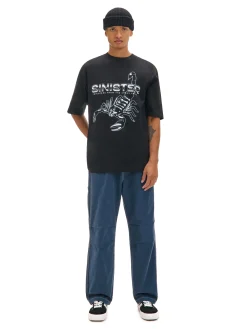 Cropp Koszulki*Czarna koszulka ze skorpionem czarny