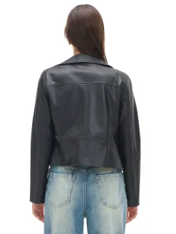 Cropp Kurtki, Płaszcze*Czarna kurtka biker czarny