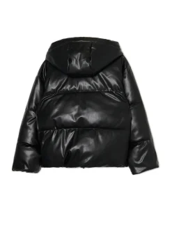 Cropp Kurtki, Płaszcze*Czarna kurtka puffer z kapturem czarny