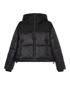 Cropp Kurtki, Płaszcze*Czarna kurtka puffer z kapturem czarny