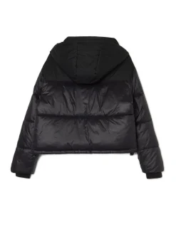 Cropp Kurtki, Płaszcze*Czarna kurtka puffer z kapturem czarny