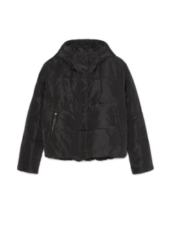 Cropp Kurtki, Płaszcze*Czarna kurtka z kapturem czarny