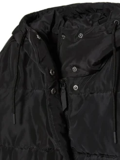 Cropp Kurtki, Płaszcze*Czarna kurtka z kapturem czarny