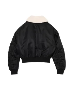 Cropp Kożuszki, Futerka*Czarna kurtka z odpinanym kołnierzem czarny