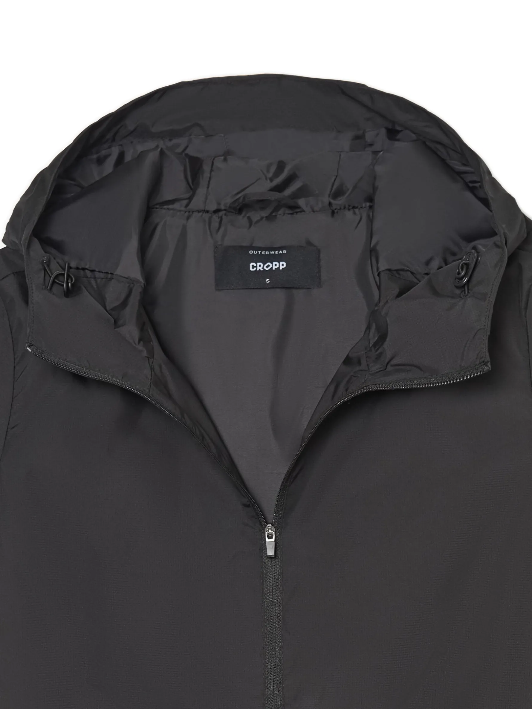 Cropp Kurtki, Płaszcze*Czarna kurtka z regulowanym kapturem czarny