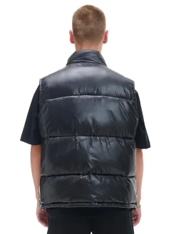 Cropp Kurtki, Płaszcze*Czarna pikowana kamizelka czarny