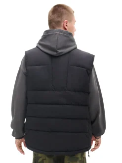 Cropp Kurtki, Płaszcze*Czarna pikowana kamizelka czarny