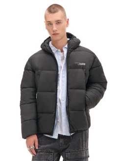 Cropp Kurtki Zimowe|Kurtki, Płaszcze*Czarna pikowana kurtka puffer czarny