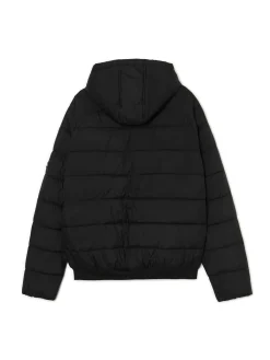 Cropp Kurtki Zimowe|Kurtki, Płaszcze*Czarna pikowana kurtka z kapturem czarny