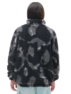 Cropp Bluzy*Czarna polarowa bluza ze stójką czarny