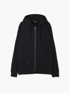 Cropp Bluzy*Czarna rozpinana bluza czarny