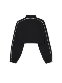 Cropp Bluzy|Sety*Czarna rozpinana bluza crop czarny
