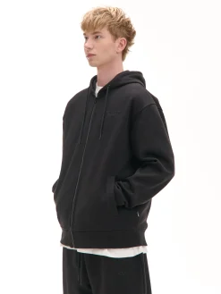 Cropp Bluzy|Sety*Czarna rozpinana bluza z kapturem czarny