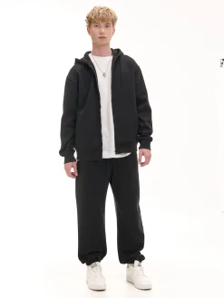 Cropp Bluzy|Sety*Czarna rozpinana bluza z kapturem czarny