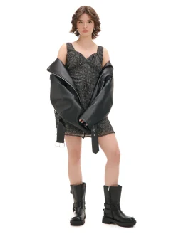 Cropp Sukienki, Kombinezony*Czarna sukienka mini w kwiaty czarny