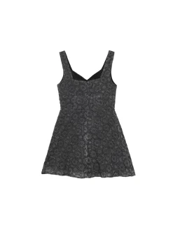 Cropp Sukienki, Kombinezony*Czarna sukienka mini w kwiaty czarny