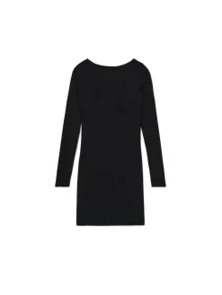 Cropp Sukienki, Kombinezony*Czarna sukienka mini z długimi rękawami czarny
