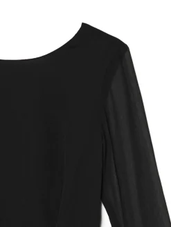 Cropp Sukienki, Kombinezony*Czarna sukienka mini z falbanami czarny