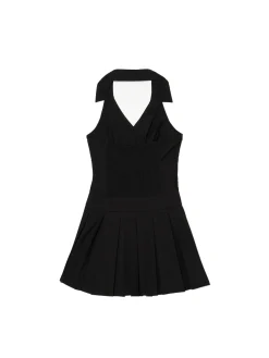 Cropp Sukienki, Kombinezony*Czarna sukienka mini z kołnierzykiem czarny