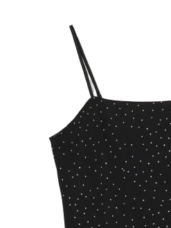 Cropp Sukienki, Kombinezony*Czarna sukienka mini z kryształkami czarny