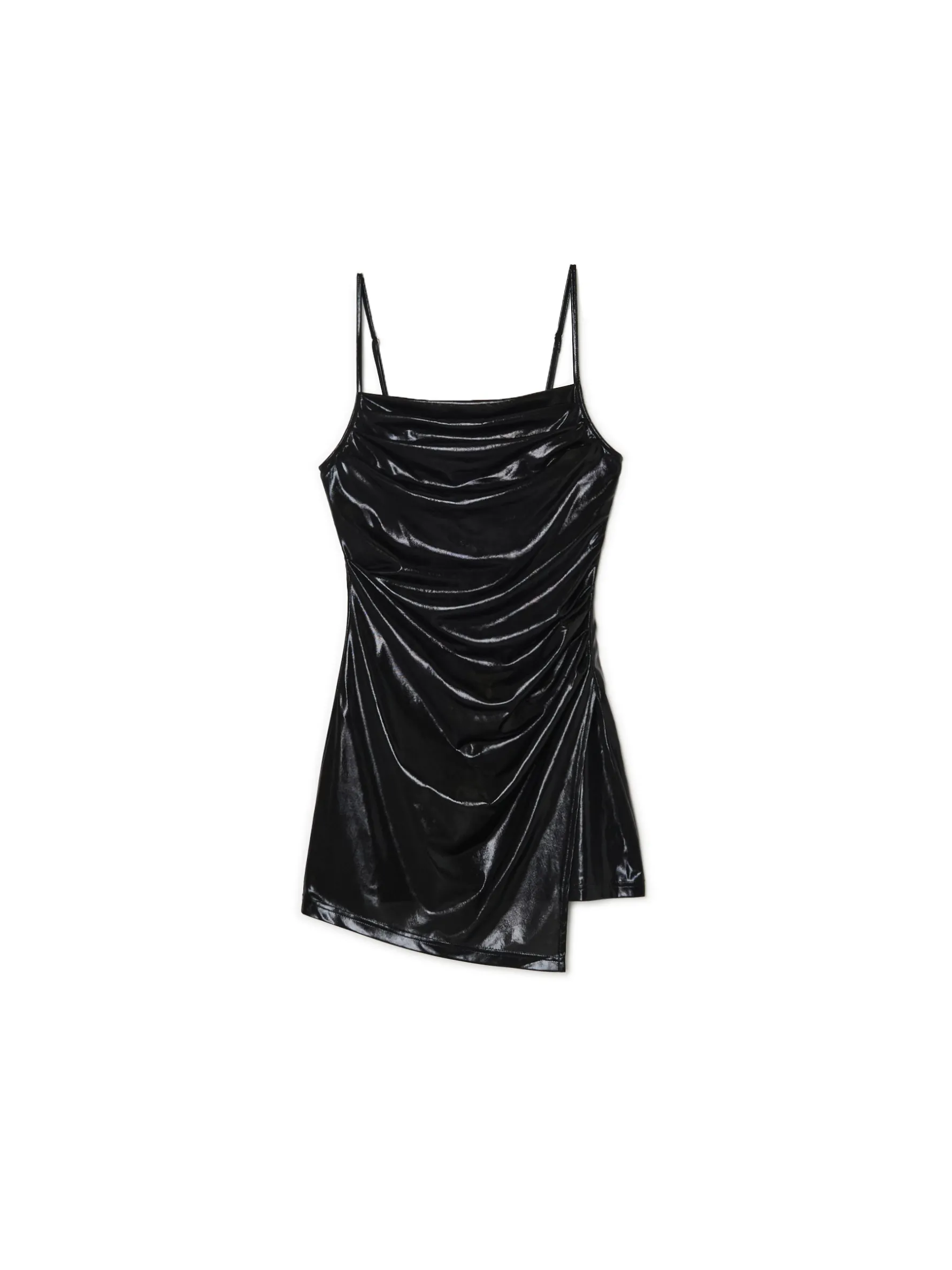 Cropp Sukienki, Kombinezony*Czarna sukienka mini z połyskiem czarny