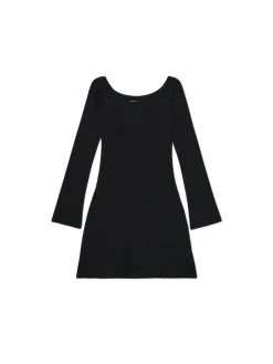 Cropp Sukienki, Kombinezony*Czarna sukienka mini z rękawami flare czarny