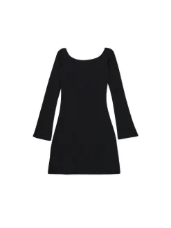 Cropp Sukienki, Kombinezony*Czarna sukienka mini z rękawami flare czarny