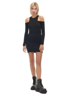 Cropp Sukienki, Kombinezony*Czarna sukienka mini z wycięciami czarny