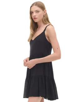 Cropp Sukienki, Kombinezony*Czarna sukienka na ramiączkach czarny