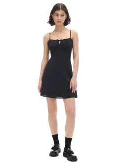 Cropp Sukienki, Kombinezony*Czarna sukienka z kokardką czarny