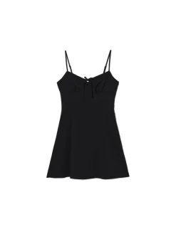 Cropp Sukienki, Kombinezony*Czarna sukienka z kokardką czarny