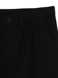 Cropp Spodnie*Czarne bawełniane spodnie loose czarny