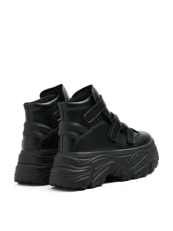 Cropp Botki, Trzewiki*Czarne botki na rzepy czarny