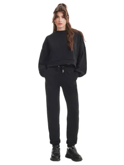 Cropp Spodnie*Czarne dresowe joggery czarny