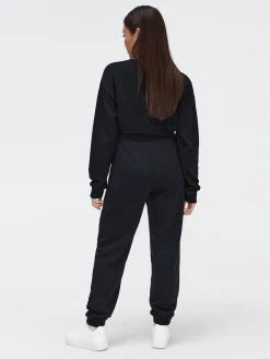 Cropp Spodnie*Czarne dresowe joggery czarny