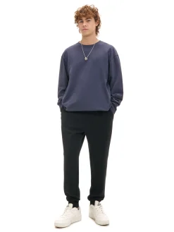 Cropp Spodnie*Czarne dresowe joggery regular czarny