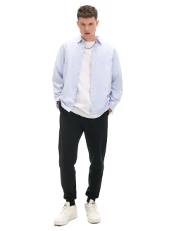 Cropp Spodnie|Sety*Czarne dresowe joggery regular czarny