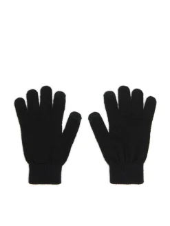 Cropp Rękawiczki*Czarne dzianinowe rękawiczki czarny