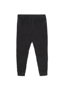 Cropp Jeansy*Czarne jeansowe joggery czarny
