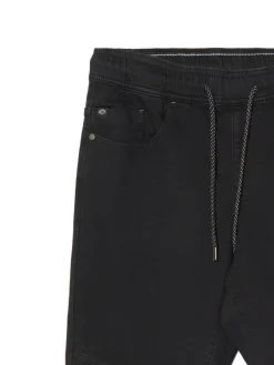 Cropp Jeansy*Czarne jeansowe joggery czarny
