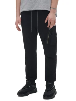 Cropp Jeansy*Czarne jeansowe joggery czarny