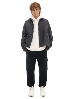 Cropp Jeansy*Czarne jeansowe joggery czarny