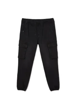 Cropp Jeansy*Czarne jeansowe joggery czarny