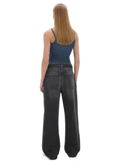 Cropp Jeansy*Czarne jeansy baggy czarny