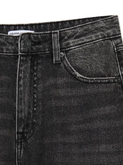 Cropp Jeansy*Czarne jeansy baggy czarny